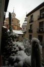 Vistas del Hostal Horizonte Madrid nevado. Snow Madrid 0574
